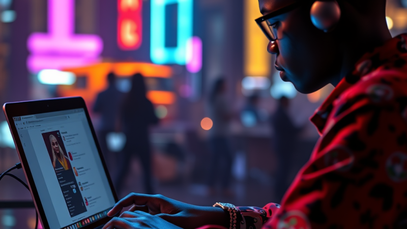 A person browsing job postings on a laptop, symbolizing Kenya’s digital job search landscape.